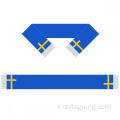 Écharpe de la Suède Drapeau de l&#39;équipe de football Écharpe de fans de football Écharpe 15*150cm